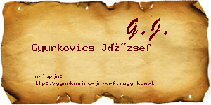 Gyurkovics József névjegykártya